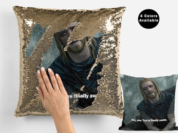 The Rock Meme Face Sequin Pillow Cover Funny the Rock Face -  Norway