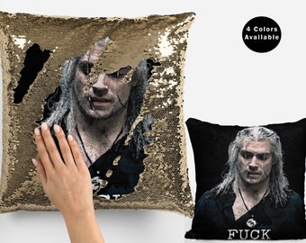 The Rock Meme Face Sequin Pillow Cover, Funny the Rock Face Flip Sequin  Pillowcase, the Rock Face Meme Pillow Gift , Dwayne Johnson Gift 