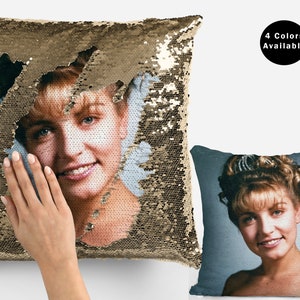 Funda de almohada con lentejuelas de Sheryl Lee, funda de almohada con lentejuelas de Sheryl Lee, almohada decorativa para el hogar de la actriz Sheryl Lee, idea de regalo de Sheryl Lee para fans