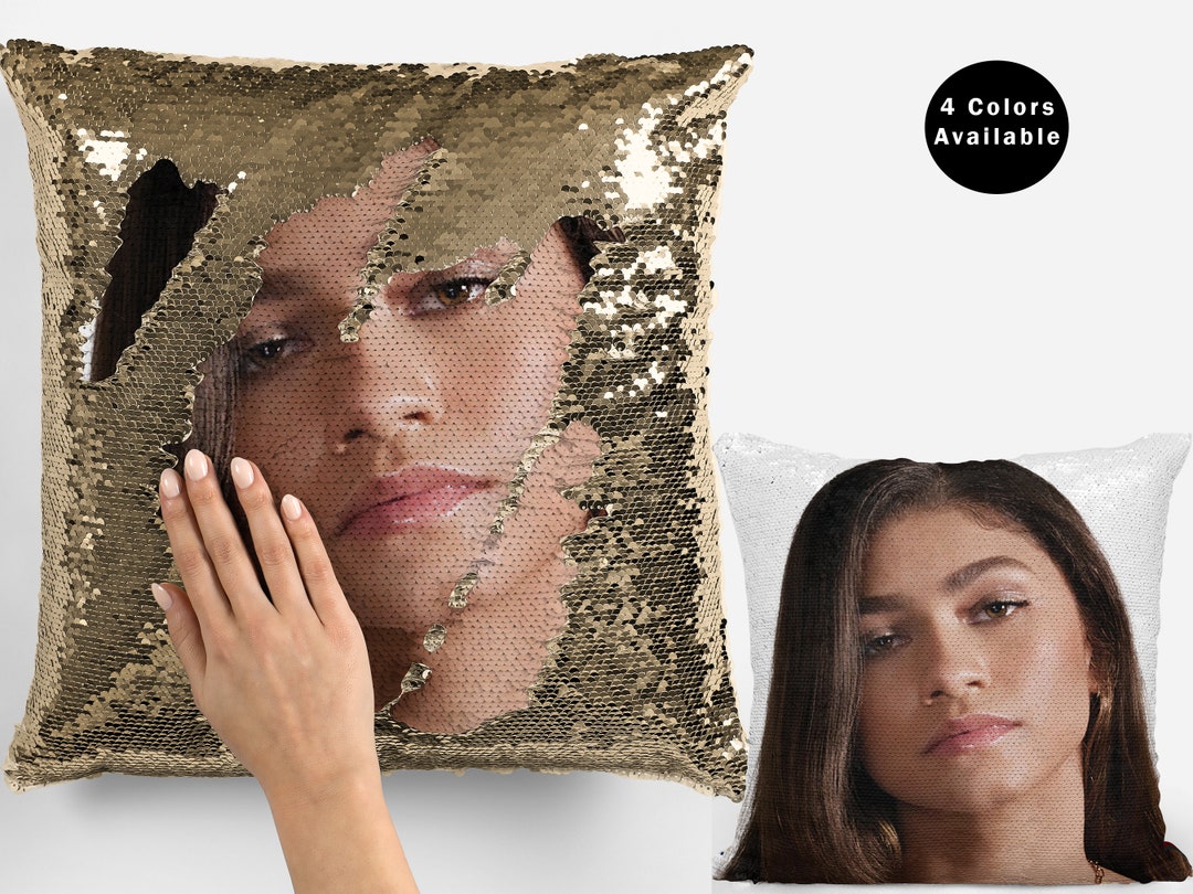 Zendaya Sequin Pillow Cover, Celebrity Sequin Pillowcase, Beautiful