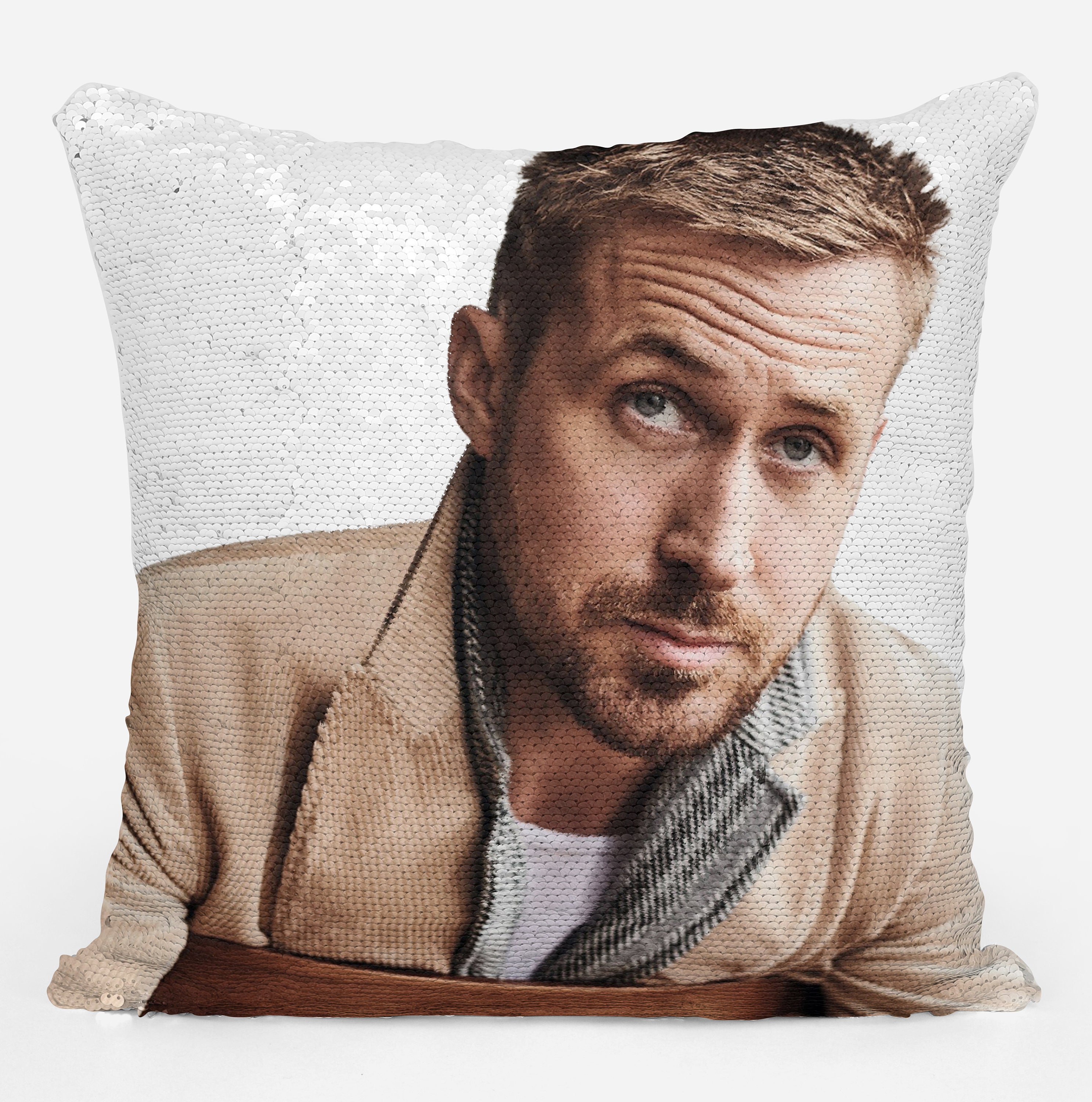 Ryan Gosling Sequin Pillow Celebrity Pillow Cushions Cool Pillow Case Funny  Gift Idea for Lars and the Real Girl Movie Fans 