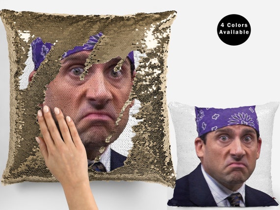 Michael Scott Prison Mike Sequin Pillow Cover, Funny Michael Scott Flip  Sequin Pillowcase, Michael Scott Meme Pillow Case Gift, the Office 