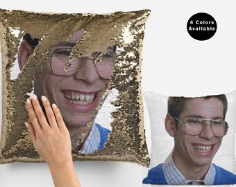 Martin starr sequin pillow cover, celebrity pillow case, martin starr bill flip sequin pillowcase gifts