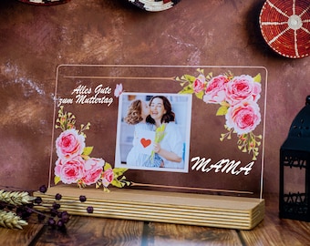 Personalisiertes Mama Acryl Schild | Muttertag Geschenk | Acryl Foto für MOM | Geschenk für Oma, Geburtstag Mama, Beste Mama der Welt