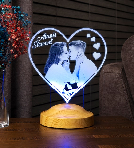 Lampe 3D LED Ourson Coeur