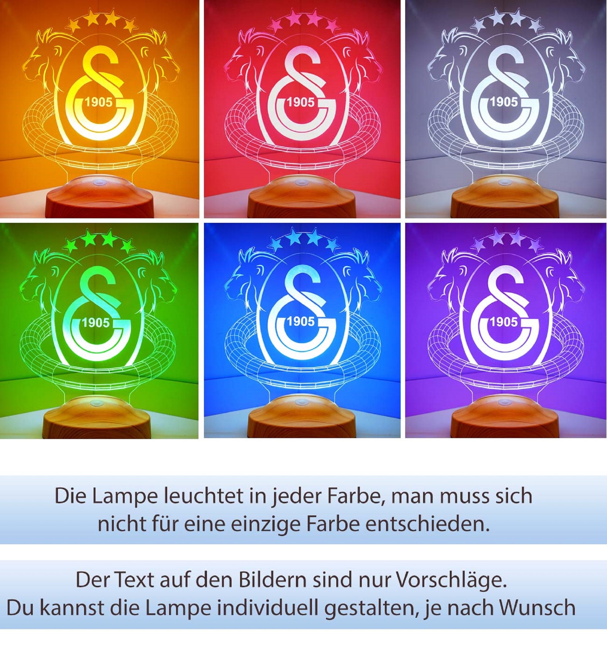 Galatasaray LED Lampe mit Namen Gravur -  Österreich