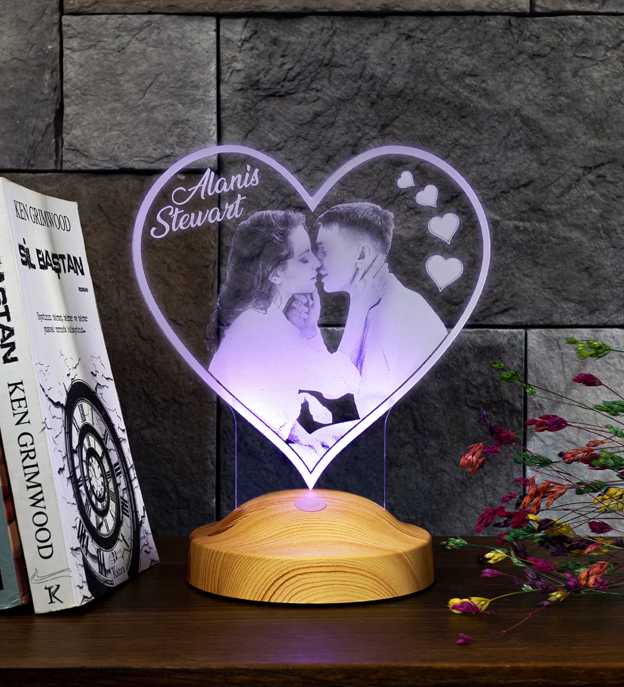 Lámpara 3D con foto personalizada, grabado de fotos, texto personalizado,  los mejores regalos de boda, aniversario, Navidad, regalos de cumpleaños