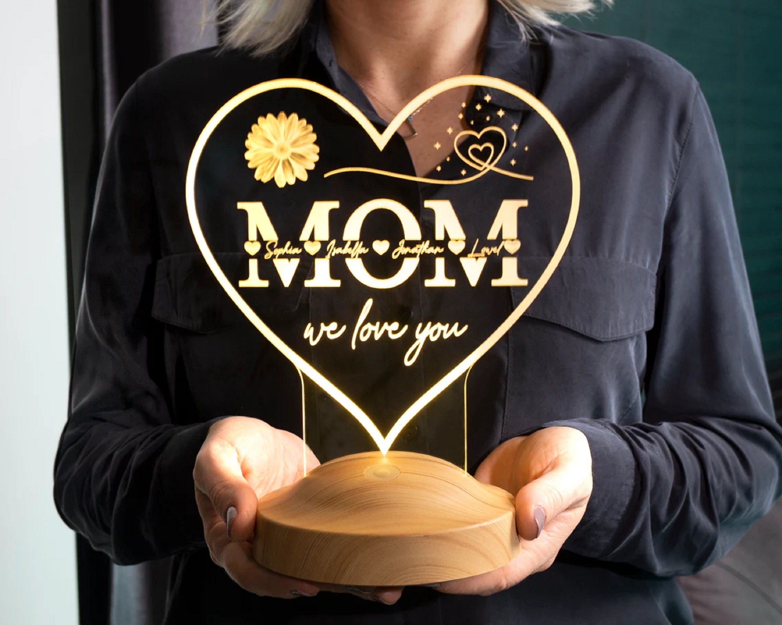 Gifts For Mom Engraved Night Light Mothers Day Gifts From - Temu