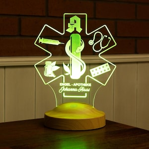 Pharmacist Custom Night Light - Custom Name Night Light for Doctor - 3D LED Lamp - Pharmacist Graduation Gift - Personalized Gift for Doctor