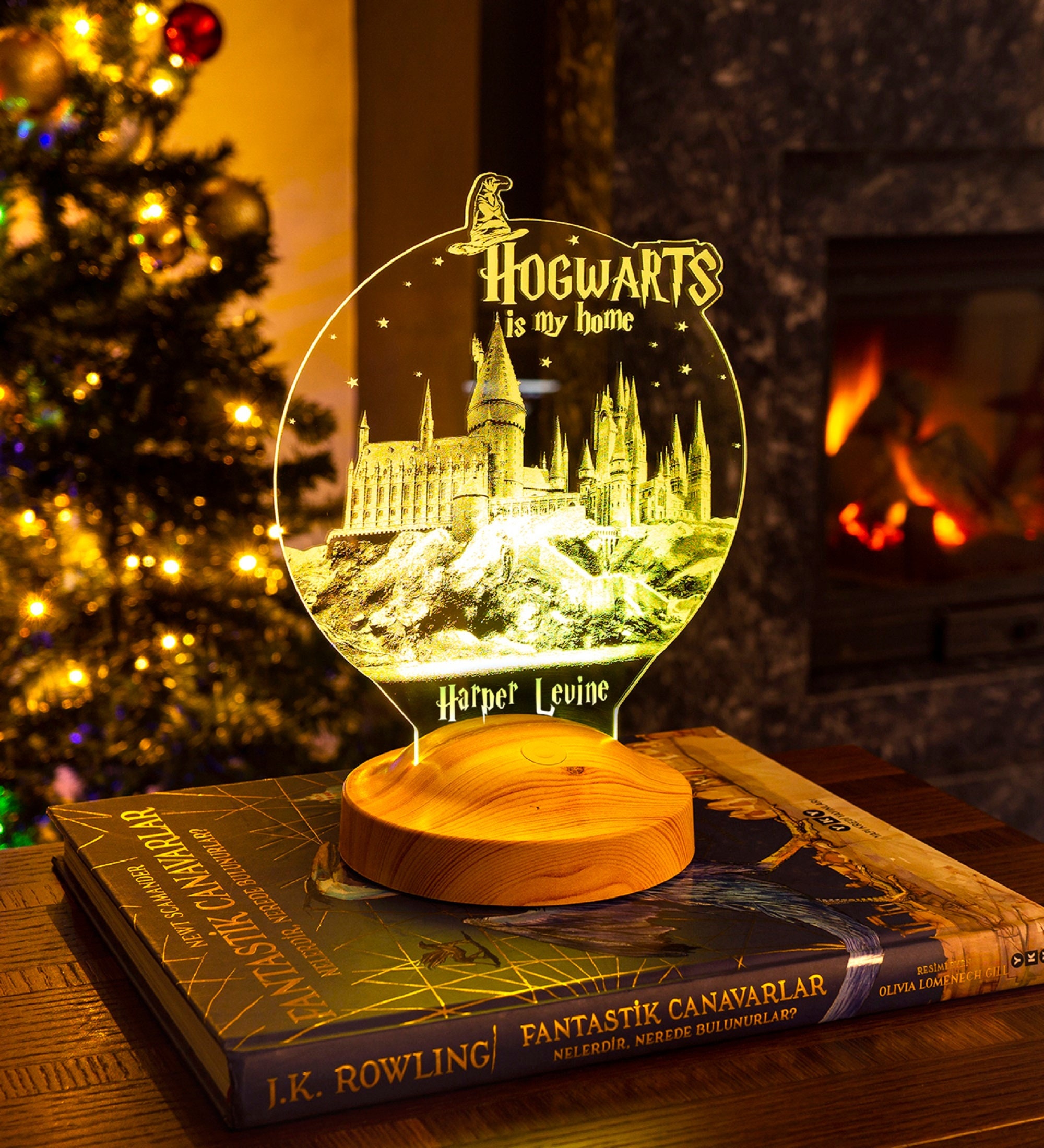 RAVENCLAW HP HARRY POTTER 3D Acrylic LED 7 Colour Night Light Touch Table  Lamp