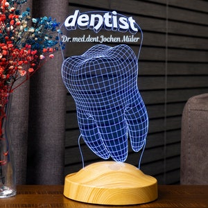 Dentist Gift Tooth Personalized 3D LED Lamp, Graduation Gift, Future Dentist, Personalized Night Light image 9