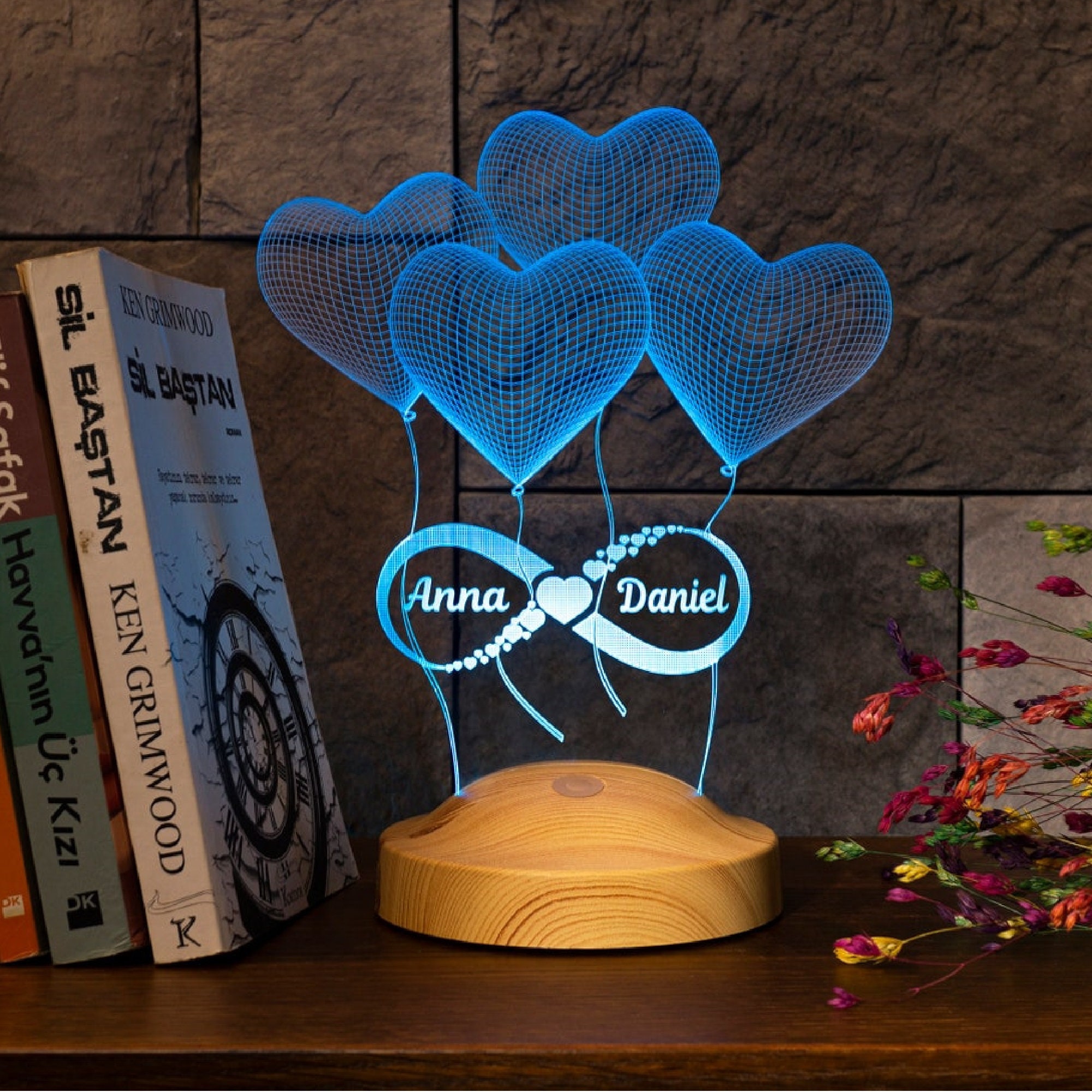  iDIY Beste Freundin Geschenke Led Lampe Personalisiert  Sternenkarte Acrylglas Plakette mit Rahmen Geburtstagsgeschenk für Frauen  Paar Jahrestagsgeschenk
