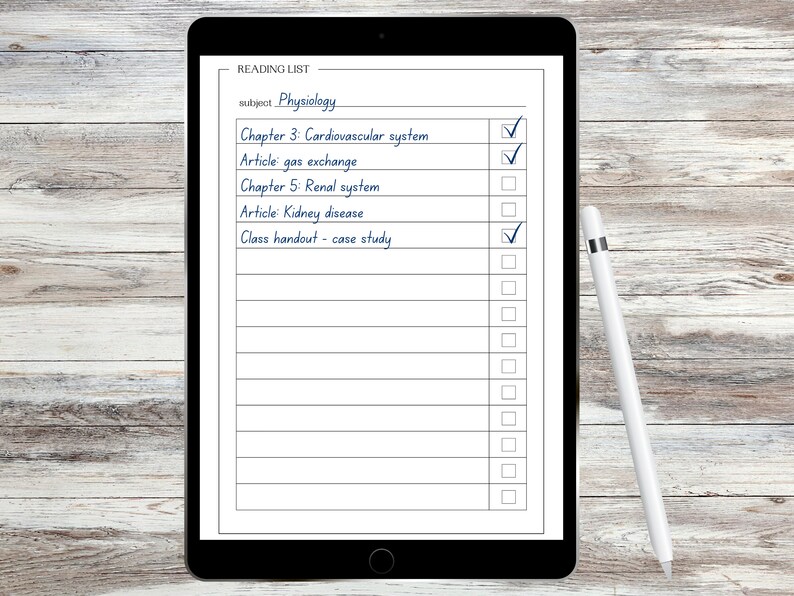 Minimalist Printable PDF Student Reading List - Etsy