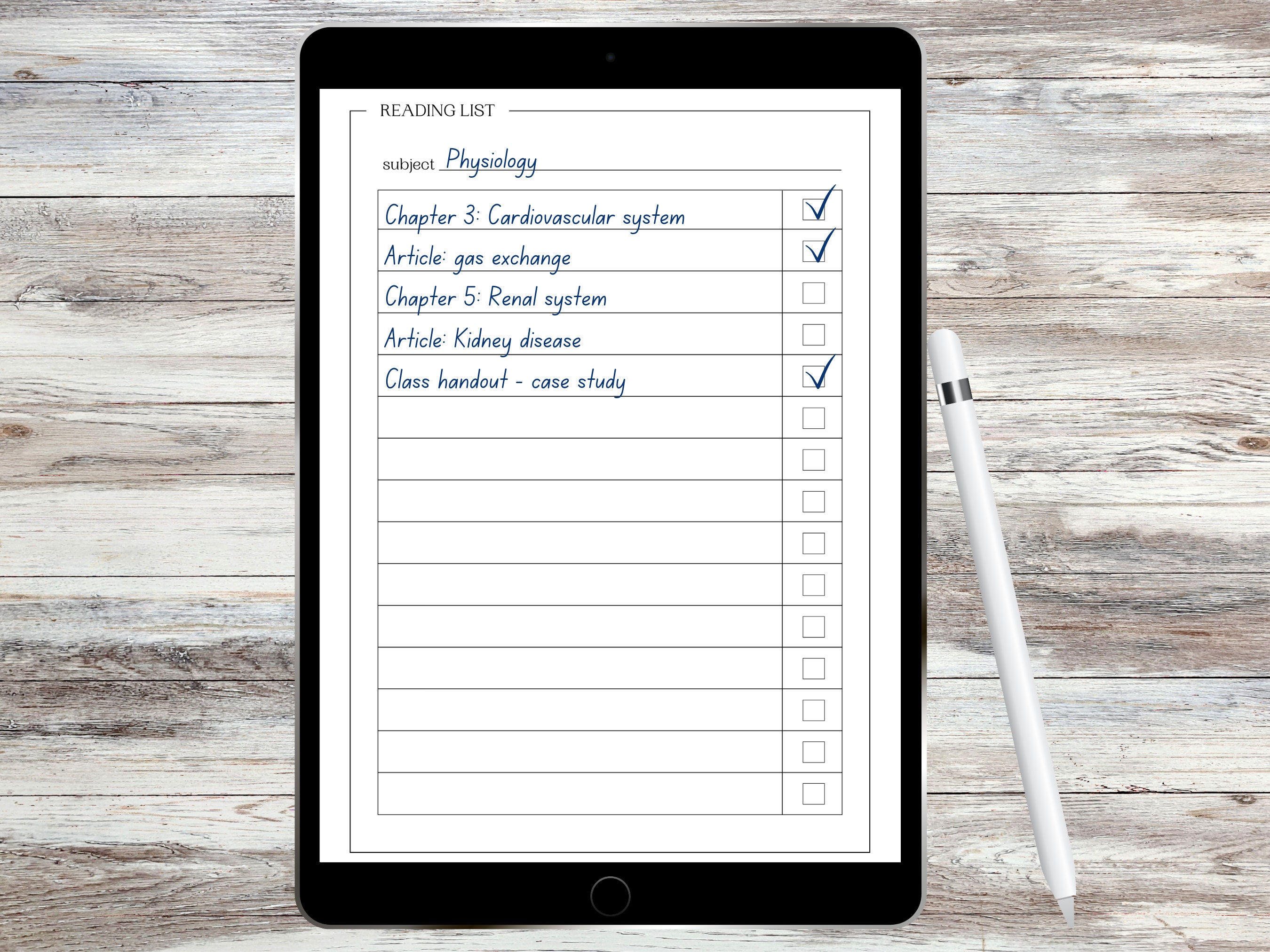 Minimalist Printable PDF Student Reading List - Etsy Australia