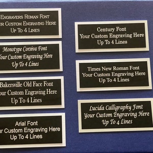 1x3 Custom Laser Engraved Aluminum Personalized Plate Gold Back Plate - Adhesive Back - Trophy Memorial Award Label Wedding Urn Flag Box