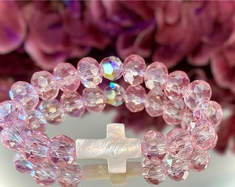 Shimmer Cross Bracelet