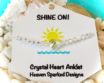 Celebration Crystal Heart Anklet