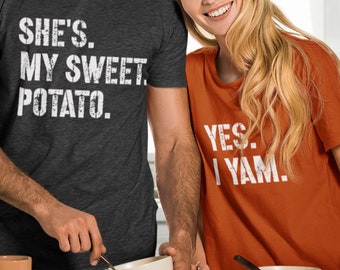 She's My Sweet Potato Shirt, I Yam Shirt, Sweet Potato Yam Shirts, Fall Halloween Thanksgiving Matching Shirt, Couple Husband Wife Tee, Gift