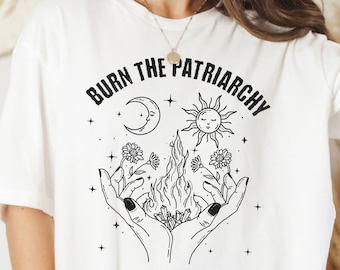 Burn the Patriarchy Shirt, Feminist Halloween Shirt, Witchy Aesthetic Tee, Reproductive Rights Shirt, Social Justice Women Right Shirt
