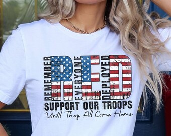 RED Friday Military Shirt, Remember Everyone Deployed T-Shirt, We Wear Red On Friday Tee, Deployment Shirt For Army Mom Dad Deployment Gifts