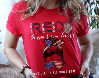 Remember Everyone Deployed For My Son Shirt, We Wear Red On Friday Shirt, Military Deployment Shirt, Army Mom T-Shirt, Army Graduation Tee