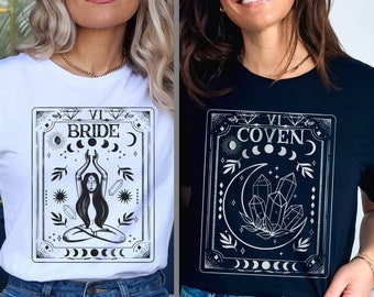 Witchy Bachelorette Shirt, Tarot Bachelorette Shirt, Bride Coven Bridesmaid Shirt, Gothic Mystic Celestial Bachelorette Party Shirt, Gifts