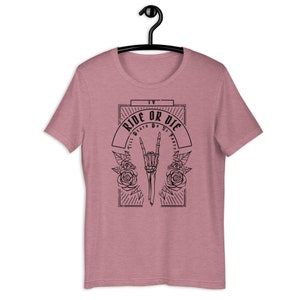 Bride or Die, Till Death Do Us Party Gothic Mystic Bachelorette Shirt, Witchy Tarot Bachelorette Tee, Bohemian Bach Shirt Astrology Themes Heather Orchid