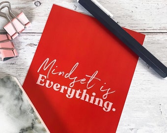 A6 «La mentalidad lo es todo» / Impresión bonita para escritorio y pared / Regalo decorativo