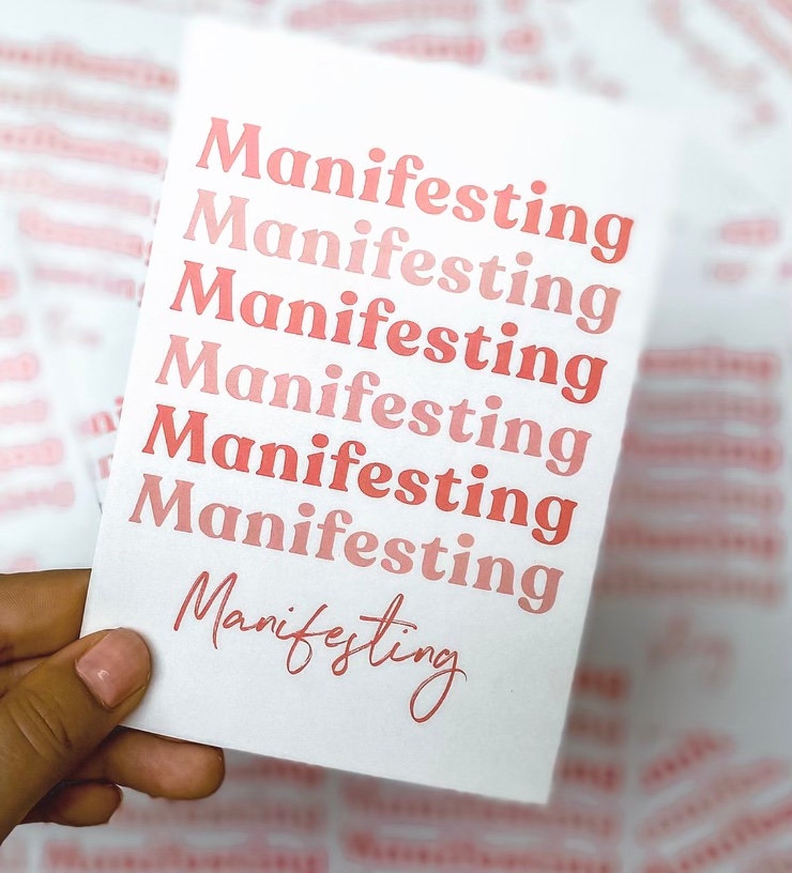 a6 cute print manifesting quote wall and desk etsy
