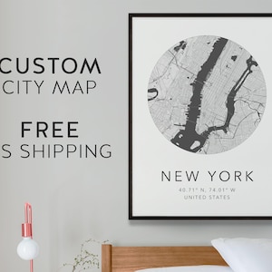 Personalized Map Print - Any Location | Custom Map Print | Hometown Map | City Map Print | Your Choice | Custom Map Poster | City Map Art