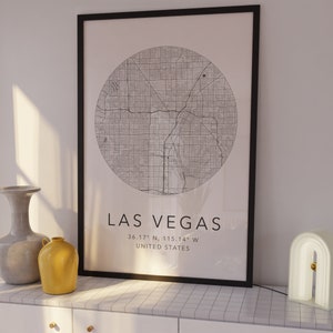 | d’impression de carte de Las Vegas | d’impression Las Vegas Nevada Ville de Las Vegas Carte | Carte de la ville d’accueil | | d’art cartographique minimaliste | d’art cartographique moderne Imprimer le plan de la ville