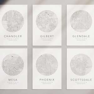 Arizona City Postcards Set di 7 / Disponibile singolarmente / 6"x 4" / Chandler / Gilbert / Glendale / Mesa / Phoenix / Scottsdale / Tucson