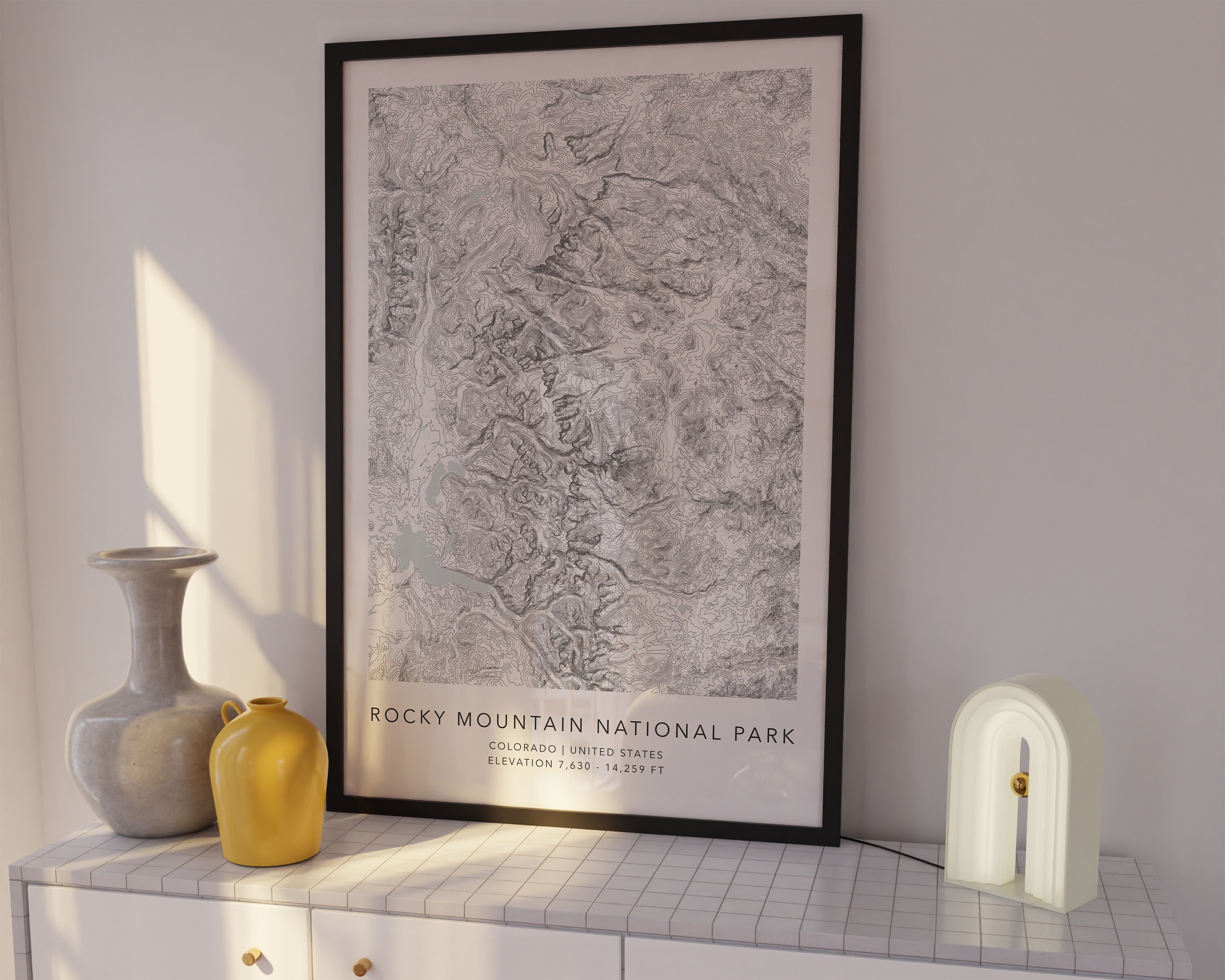 Rocky Mountain National Park Map Print | Topographic Contour Map ...