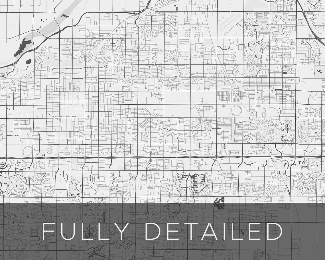 Mesa Arizona Map Print City of Mesa Print Map of Mesa - Etsy UK