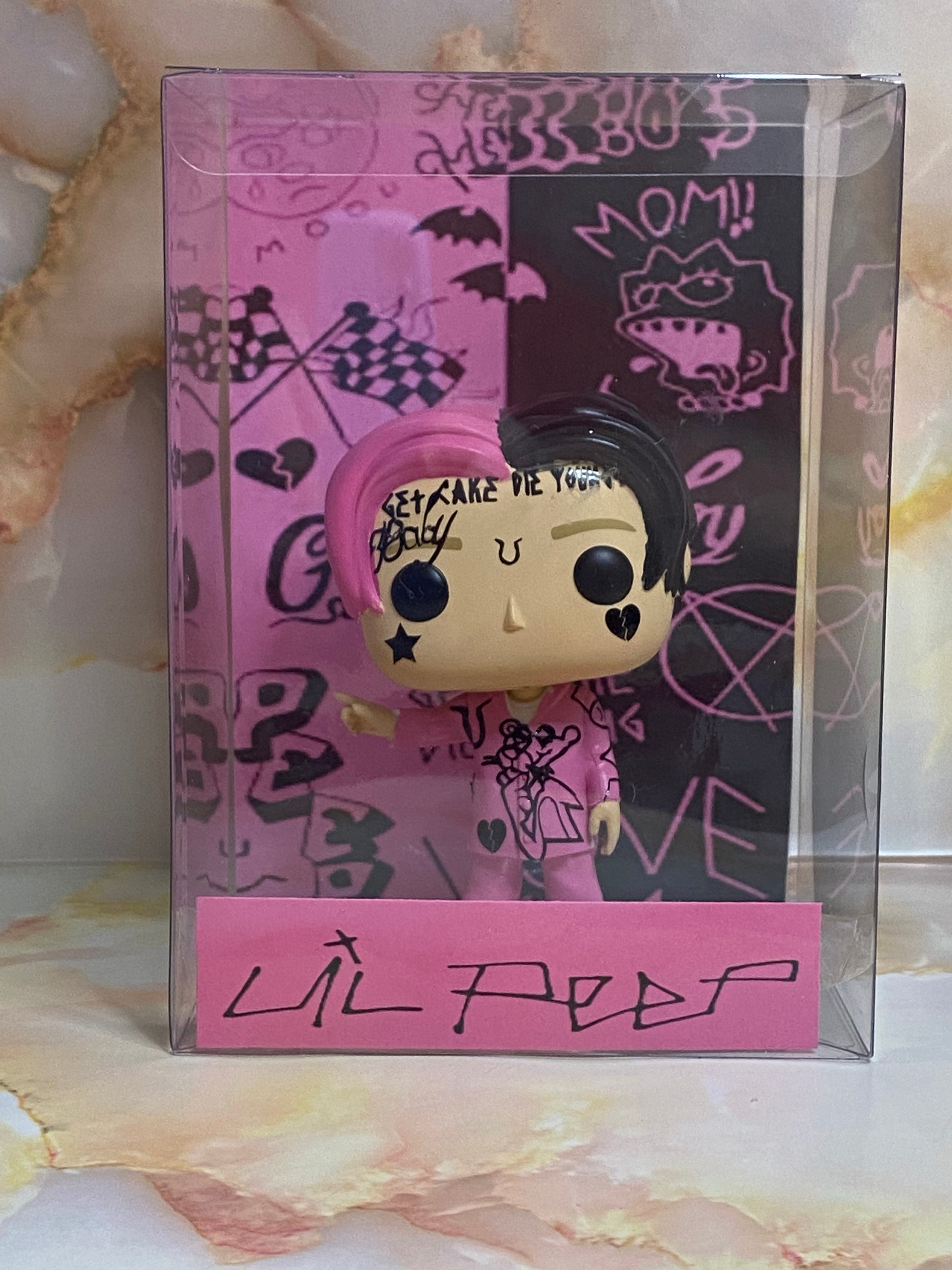 Lil Peep With Pink and Black Hair - Etsy Lil Peep With Pink and Black Hair - Etsy