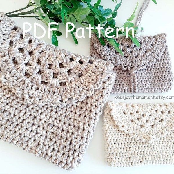 PDF Pattern Crochet Tarot Card bag, Card bag holder, Coin purse, Crochet hook bag, Dice bag, Handbag, Clutch