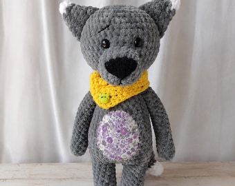 Wilk szydełkowy wzór pluszowy Amigurumi