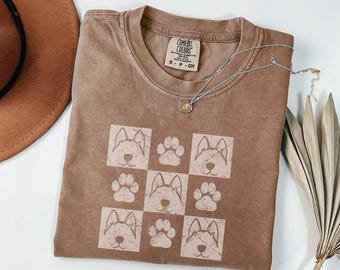 ハスキーママのコンフォートカラー犬用シャツ - 犬ママシャツ - 犬ママへのギフト - 犬好きの方へ - ハスキーの飼い主へのギフト - 母の日