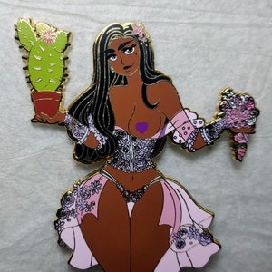ADULTS ONLY Flower Princess Pinup Pin