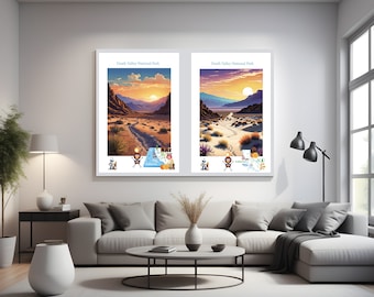 Death Valley National Park Poster, California Travel Art (Digital Download)