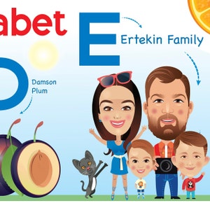 Alphabet californien, amusant et éducatif de A à Z sur les lieux célèbres de Californie, fruits, animaux, alphabet touristique ABC pour enfants