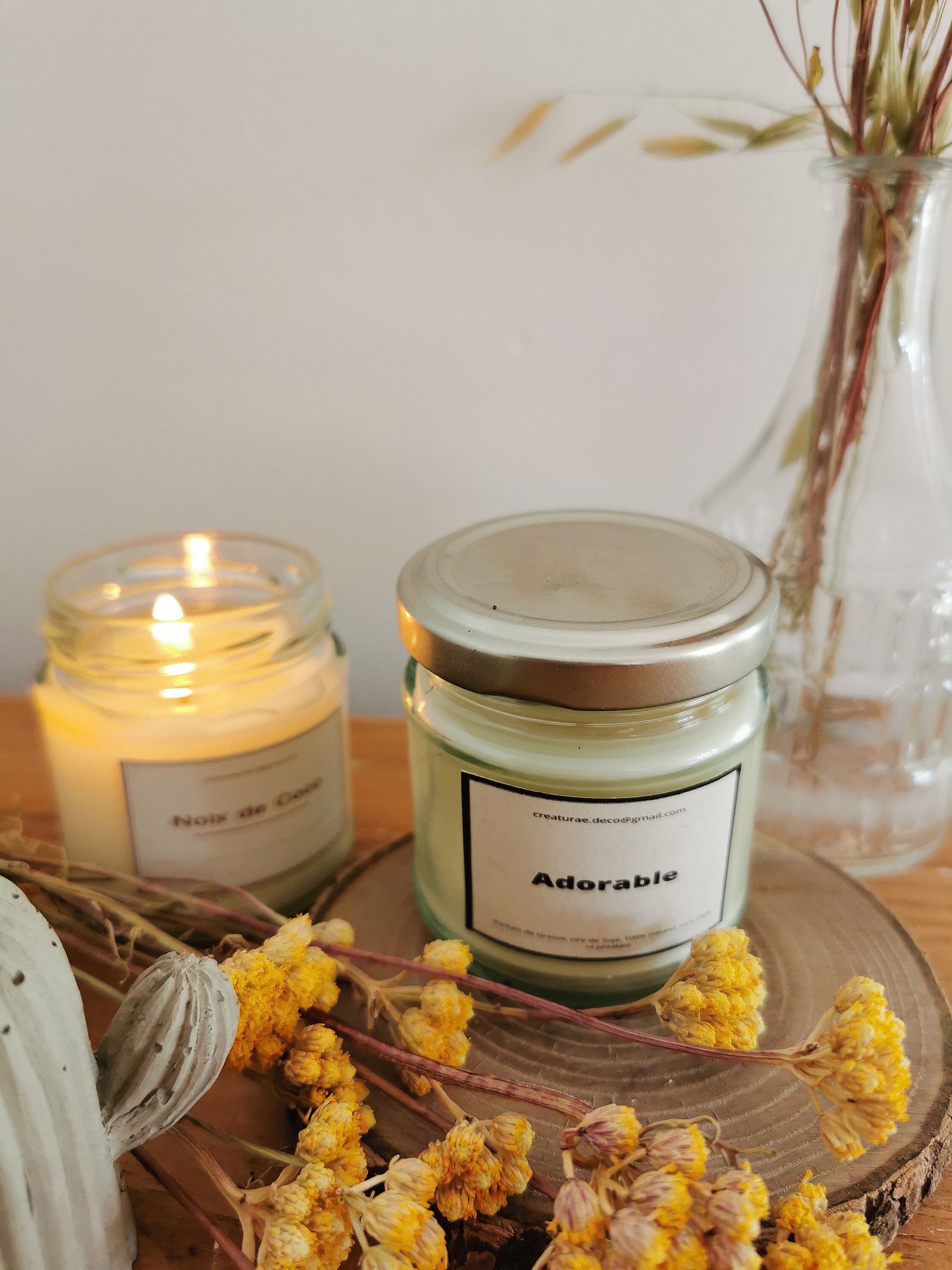 Petite Bougie Naturelle Adorable