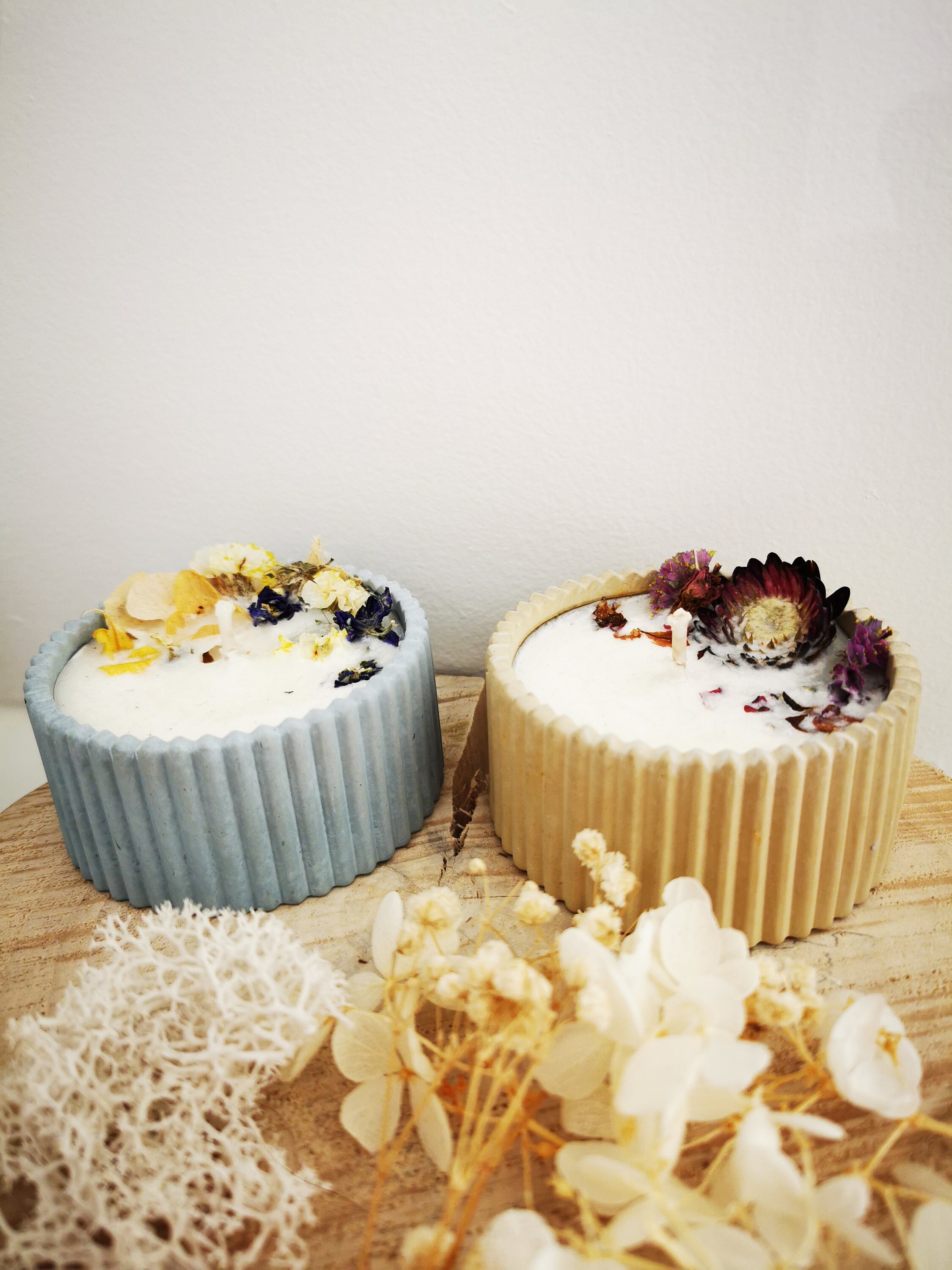 Bougies Fleurs Séchées