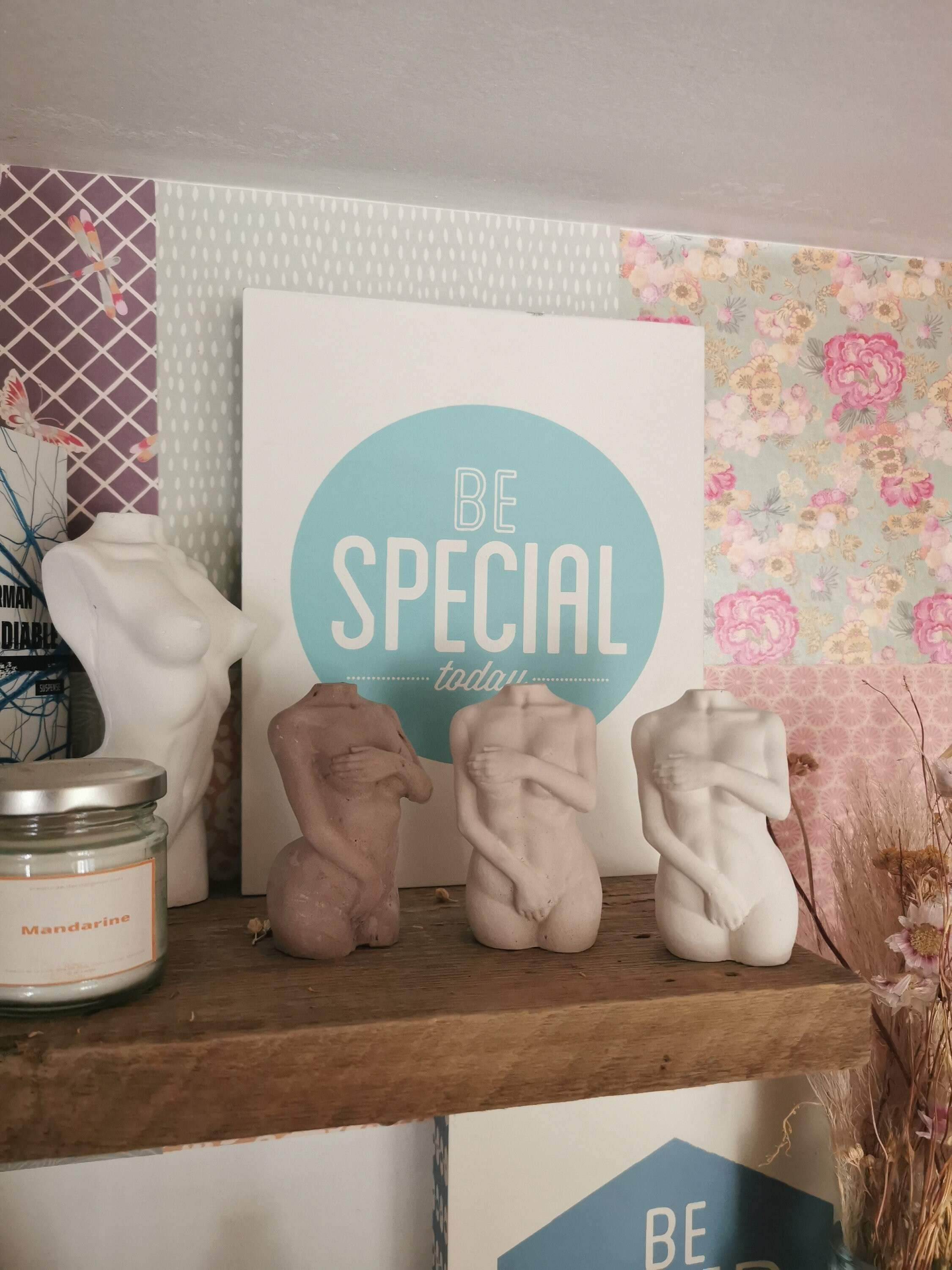 Lot de 3 Bustes en Dégradé Couleur