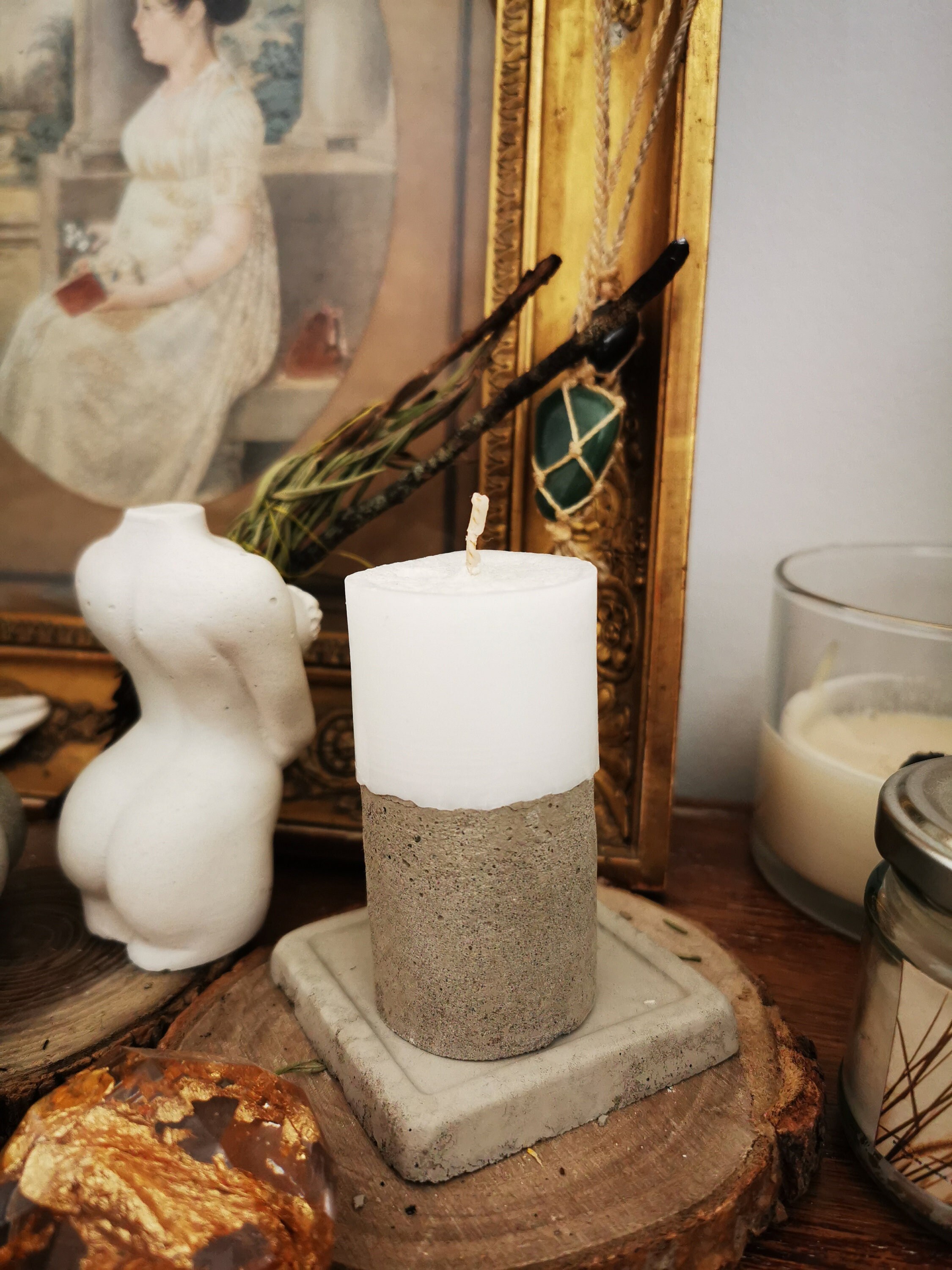 Bougie Cire et Béton