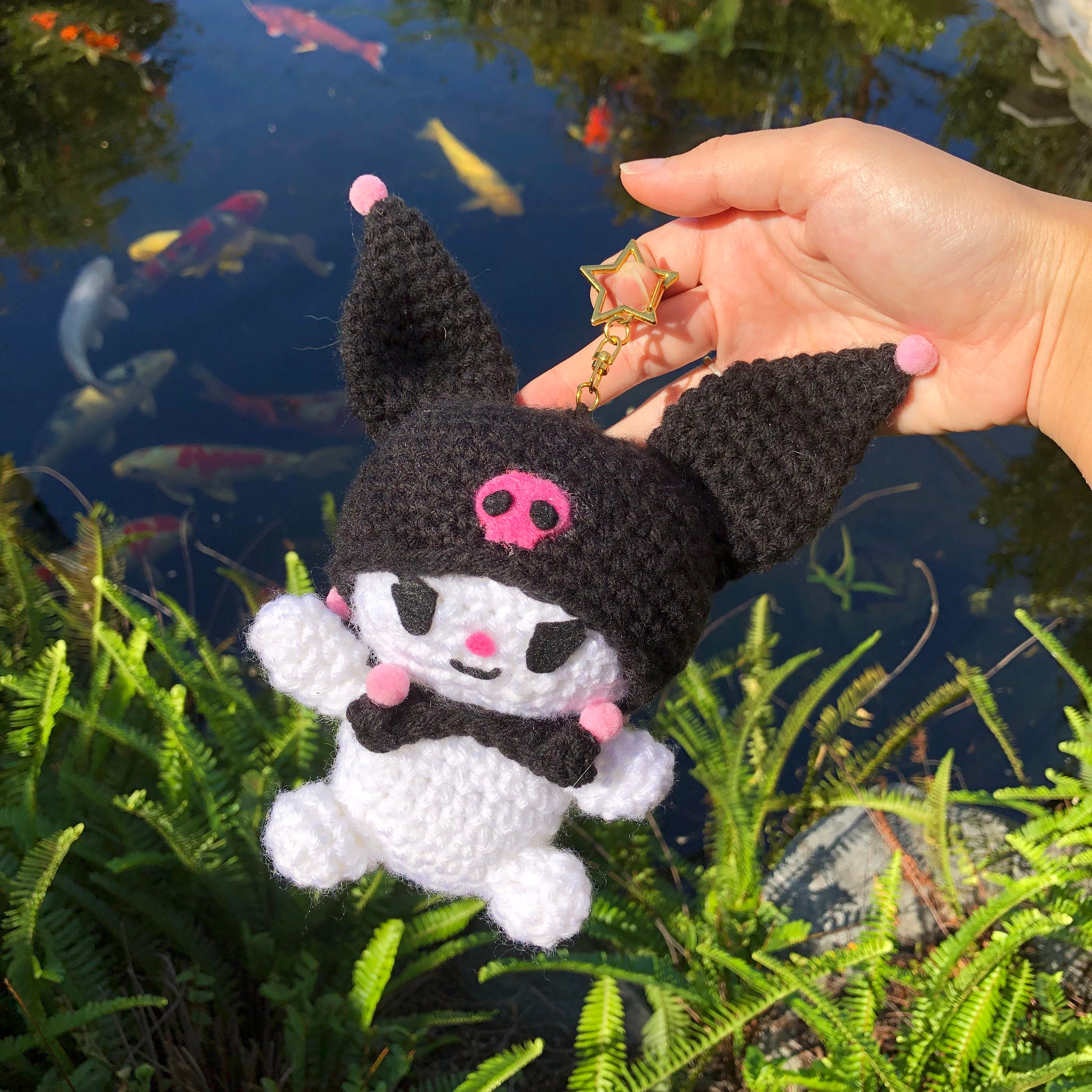 Sanrio Kuromi Crochet Doll Amigurumi Plush Kuromi Doll Etsy