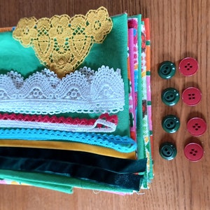 Patchwork fabric package, colorful fabrics for doll clothes