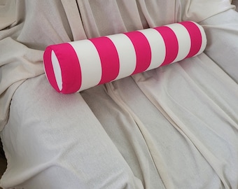 Handmade Linen Bolster Pillow: Round Cylindrical Sofa Pillow