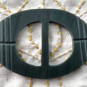 Pale malachite green belt slide Art Deco 1930&#39;s