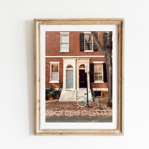 Double Door Stoop Philadelphia Wall Print, Philadelphia Poster Print, Original Wall Prints, Modern Simple Wall Art, architecture